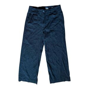 Anthropologie Maeve The Collette Linen Edition Vintage Black Sz 20W Wide Leg